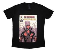 Marvel Comics Men's Deadpool & Wolverine Comic Cover T-Shirt in Black | Size: Medium Marvel Comics Black M
