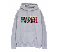 Marvel Comics Men's Infill Logo Hoodie in Grey | Size: 3XL Marvel Comics Grey 3XL
