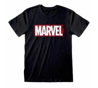 Marvel Comics Men's Logo T-Shirt in Black | Size: Large Marvel Comics Black L
