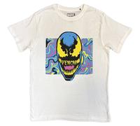 Marvel Comics Men's Psych Head Venom T-Shirt in White | Size: Medium Marvel Comics White M