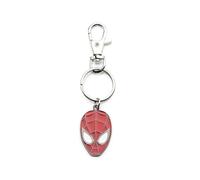 Marvel Comics Men's Spider Man Base Metal Key Chain, Silver/Red, One Size