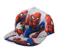 Marvel Comics Mens Spiderman Character Costume Embroidered/Printed Snapback Flatbrim Baseball Cap Hat, Grey, One Size