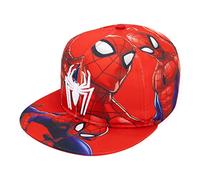 Marvel Comics Mens Spiderman Character Costume Embroidered/Printed Snapback Flatbrim Baseball Cap Hat