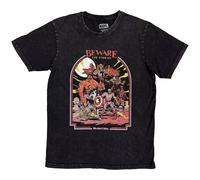 Marvel Comics Men's We Don´t Bite Stone Wash T-Shirt in Black | Size: Large Marvel Comics Black L