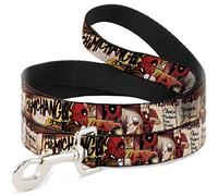 Marvel Comics Pet Leash, Dog Leash, Deadpool Kills Deadpool 2 Cover Dynamite Chimichanga, 6 Feet Long 1.5 Inch Wide