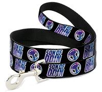 Marvel Comics Pet Leash, Dog Leash, Thor Son of Odin with Hamner Icon Black White Blues, 4 Feet Long 1.5 Inch Wide
