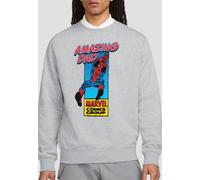 Marvel Comics Presents Corner Box Father'S Day Amazing Spider-Man Dad Sweatshirt, Heather Grey Marvel Grey L