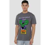 Marvel Corner Box Father's Day Incredible Hulk Dad T Shirt, Charcoal, M