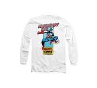 Marvel Corner Box Father's Day Legendary Captain America Dad T Shirt, White, XL