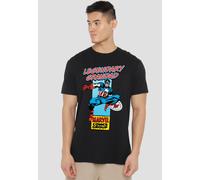 Marvel Corner Box Legendary Captain America Grandad T Shirt, Black, Large