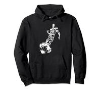 Marvel Comics Retro Classic Silver Surfer Full Body Portrait Pullover Hoodie