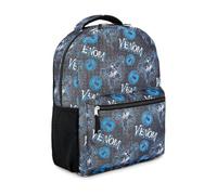 Marvel Comics Allover School Backpack - Avengers, Spiderman, Captain America, Iron Man, Hulk - Bookbag for Boys & Girls, Venom Black