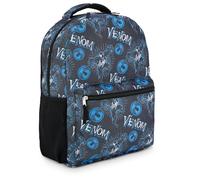 Marvel Comics Allover School Backpack - Avengers, Spiderman, Captain America, Iron Man, Hulk - Bookbag for Boys & Girls, Venom Black