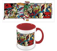 Pyramid International Marvel Comics Spider-Man Mug in Presentation Gift Box (Spider-Man Panels Design) 11oz Ceramic Mug - Official Merchandise, Red