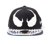 Venom (Marvel) Smile Men Cap Black-Blue one Size, 85% Cotton, 15% Polyester,