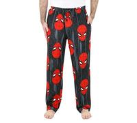 Marvel Comics Spiderman Pj Pants for Men, Performance Spiderman Pajama Pants for Adults, Character Pjs, Small - XL, Black, L