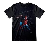 Marvel Comics Spiderman Spidey Art Adults Black T-Shirt - Large