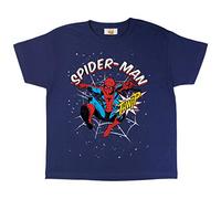 Marvel Comics Spiderman Thwip T-Shirt, Girls, 4-13 Years, Navy, Official Merchandise