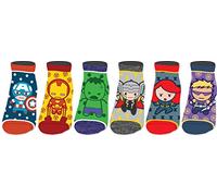 Marvel Comics The Avengers Chibi Juniors/Womens 6 Pack Ankle Socks