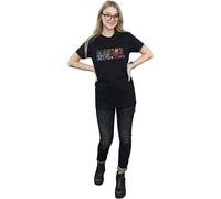 Marvel Comics Women's Characters Cotton Logo Boyfriend T-Shirt in Black | Size: Medium Marvel Comics Black M