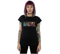 Marvel Comics Women's Characters Cotton Logo T-Shirt in Black | Size: 2XL Marvel Comics Black 2XL