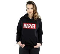Marvel Comics Women's Classic Logo Hoodie Black Small