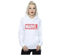 Marvel Comics Women's Classic Logo Hoodie in White | Size: Small Marvel Comics White S