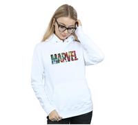 Marvel Comics Women's Infill Logo Heather Hoodie in White | Size: Medium Marvel Comics White M