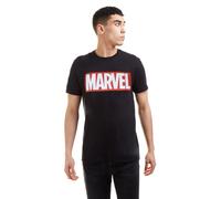 Marvel Core Logo Cotton Mens T-Shirt Grey Marvel Black L