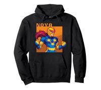 Marvel Cosmic Invasion Game Nova Retro Pixel Graphics Pullover Hoodie