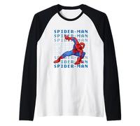 Marvel Cosmic Invasion Game Spider-Man Retro Pixel Graphics Raglan Baseball Tee