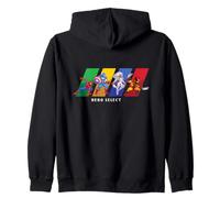 Marvel Cosmic Invasion Game Super Hero Select Screen Retro Zip Hoodie
