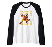 Marvel Cosmic Invasion Game Wolverine Retro Pixel Graphics Raglan Baseball Tee