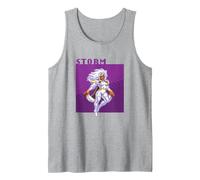 Marvel Cosmic Invasion Game X-Men Storm Retro Pixel Graphics Tank Top, Men, Heather Grey, Medium