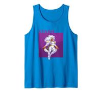 Marvel Cosmic Invasion Game X-Men Storm Retro Pixel Graphics Tank Top, Men, Sapphire Blue, Small