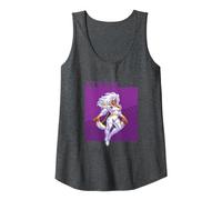 Marvel Cosmic Invasion Game X-Men Storm Retro Pixel Graphics Tank Top, Women, Dark Heather Grey, Small