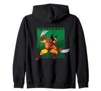 Marvel Cosmic Invasion X-Men Wolverine Retro Pixel Graphics Zip Hoodie