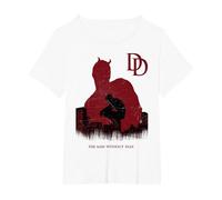 Marvel Daredevil A Man Without Fear is Broken Within T-Shirt, Women's Plus, White, 3X