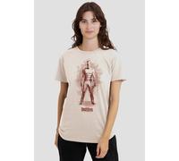 Marvel Women's Daredevil Born Again Hell’S Kitchen Graffiti Ladies T Shirt, Natural, XXL