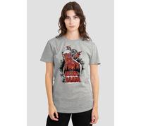 Marvel Women's Daredevil Born Again Matt Murdock Graffiti Ladies T Shirt, Heather Grey, XXL