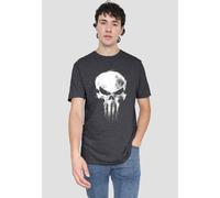 Marvel Daredevil Born Again Skull The Punisher Returns T-Shirt, Dark Heather in Grey | Size: XL Marvel Grey XL