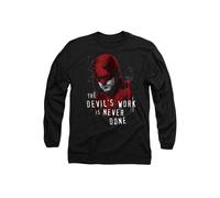 Marvel Daredevil Born Again The Devil'S Work Is Never Done Long Sleeve T-Shirt, Black | Size: Small Marvel Black S