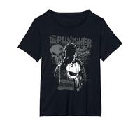 Marvel Daredevil Born Again The Punisher Graffiti T-Shirt, Women's Plus, Black, 4X