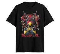 Marvel Deadpool 3 Wolverine Claws Our Danger T-Shirt, Black, Large