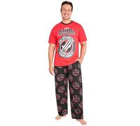 Marvel Deadpool and Wolverine Mens Pyjama Set, Soft Comfortable PJs Loungewear - Gifts for Men (Red Deadpool Wolverine, L)