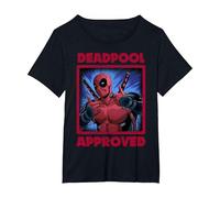 Marvel Deadpool Approved by Deadpool T-Shirt, Women's Plus, Black, 2X