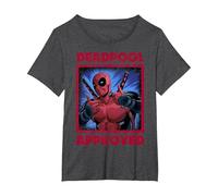 Marvel Deadpool Approved by Deadpool T-Shirt, Women's Plus, Dark Heather Grey, 4X