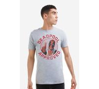 Marvel Deadpool Approved Mens T-Shirt Grey Deadpool Grey S