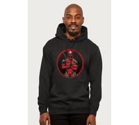 Marvel Deadpool Blood Splatter Arms Folded Hooded Sweatshirt In Black Black