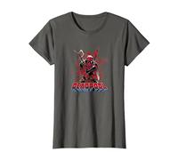 Marvel Deadpool Blood T-Shirt, Women, Asphalt Grey, 3X-Large